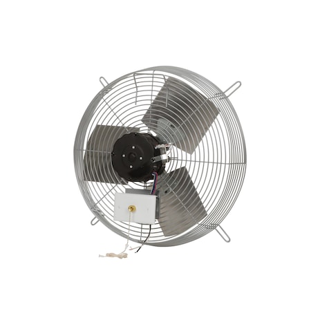 Exhaust Fan,18 TEAO Motor,120V,Wire Guard,1/8HP,3-Speed,Gray